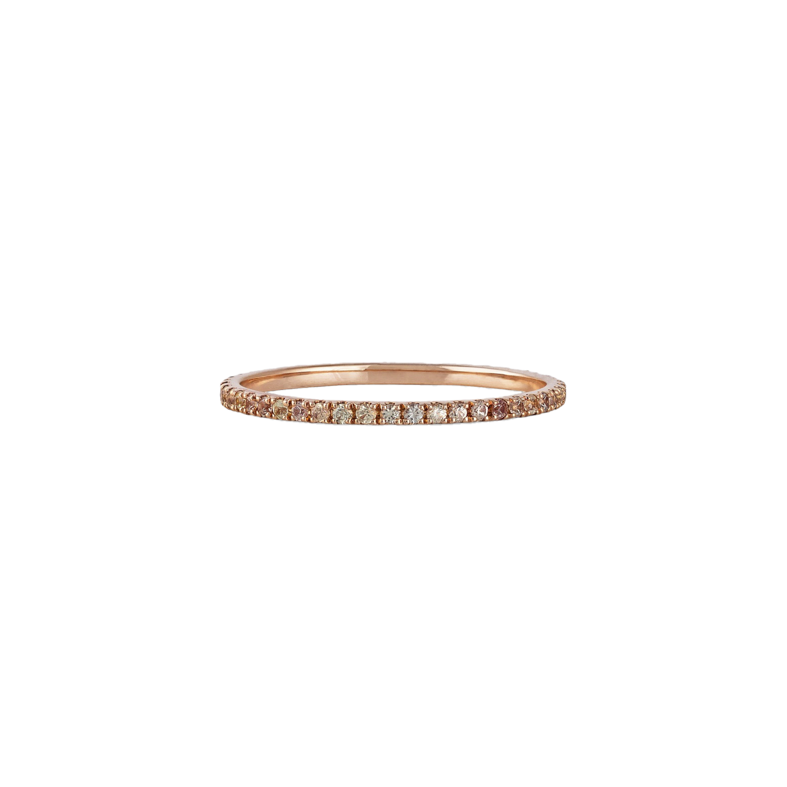 Ring in 18K rose gold with tsavorite stone